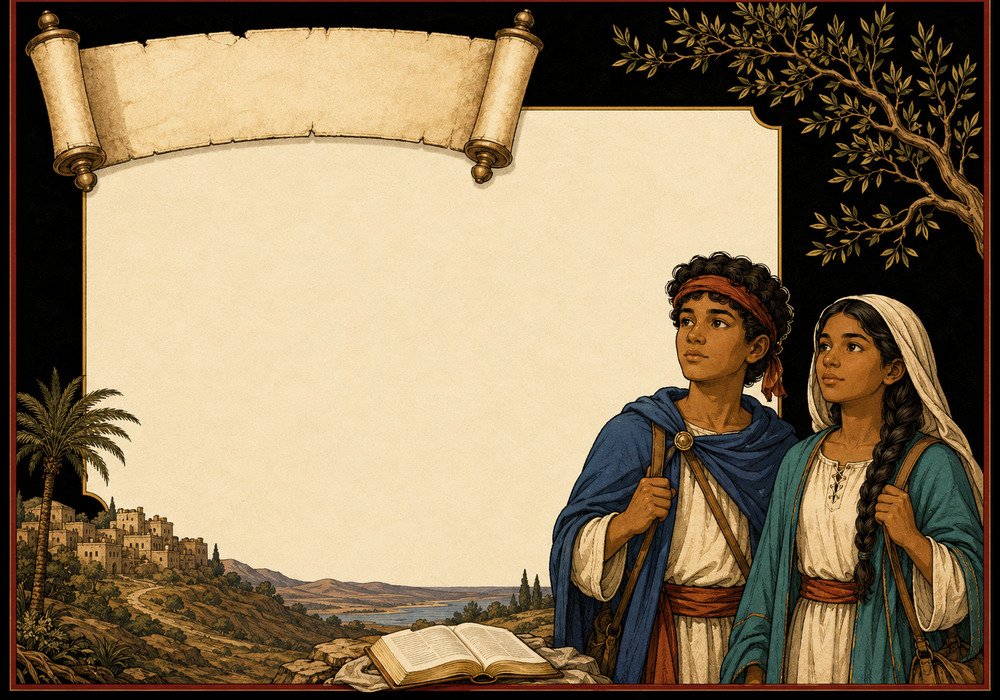 Biblical landscape representing the created world